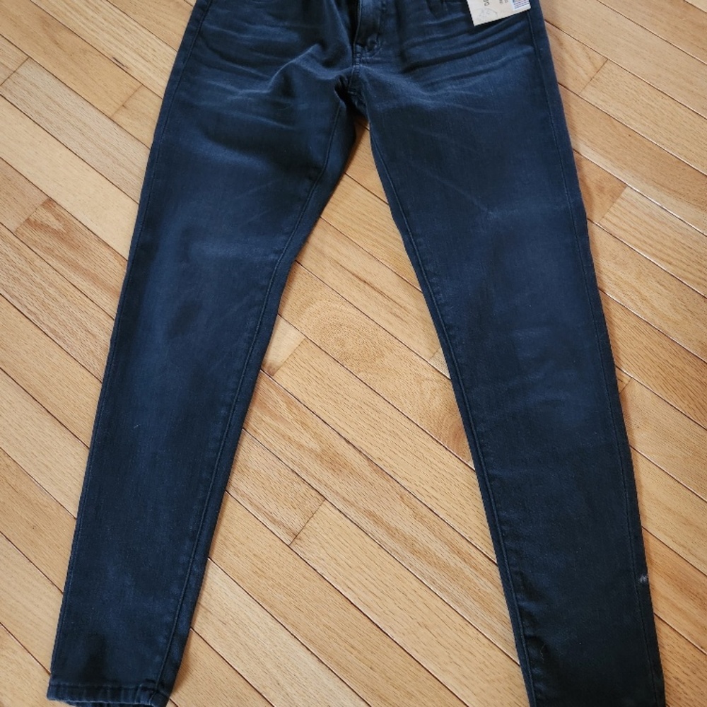 NWT Womens Denim Supply Ralph Lauren Black Cropped Skinny Jeans Size 27
